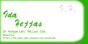 ida hejjas business card
